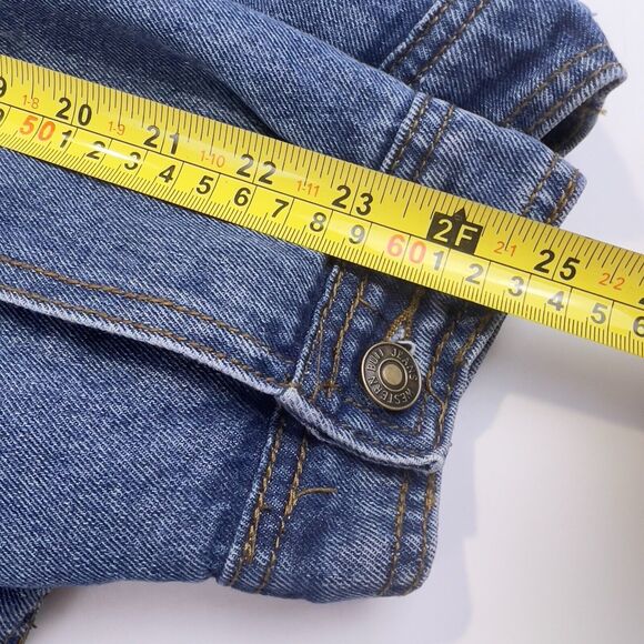 Western Bull Jeans Jacket Sz XL Sherpa Lined Denim Trucker - Picture 8 of 10